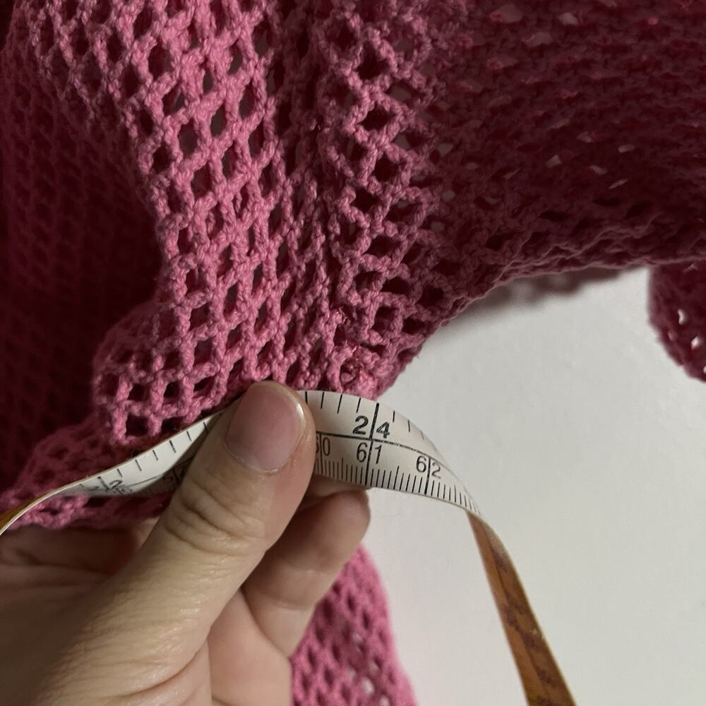 Barbie x forever 21 Pink Net Shirt Top Swim Cover Up Sporty Barbiecore XL - Picture 9 of 9